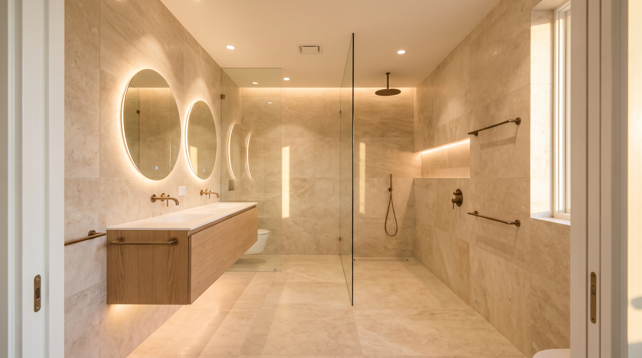 Remodeled San Diego bathroom after renovation by Eco Home Builders
